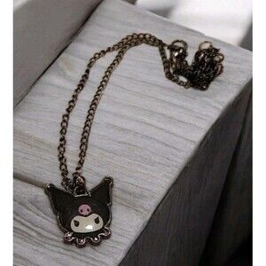 Sanrio Kuromi Gunmetal Necklace Pendant Signed